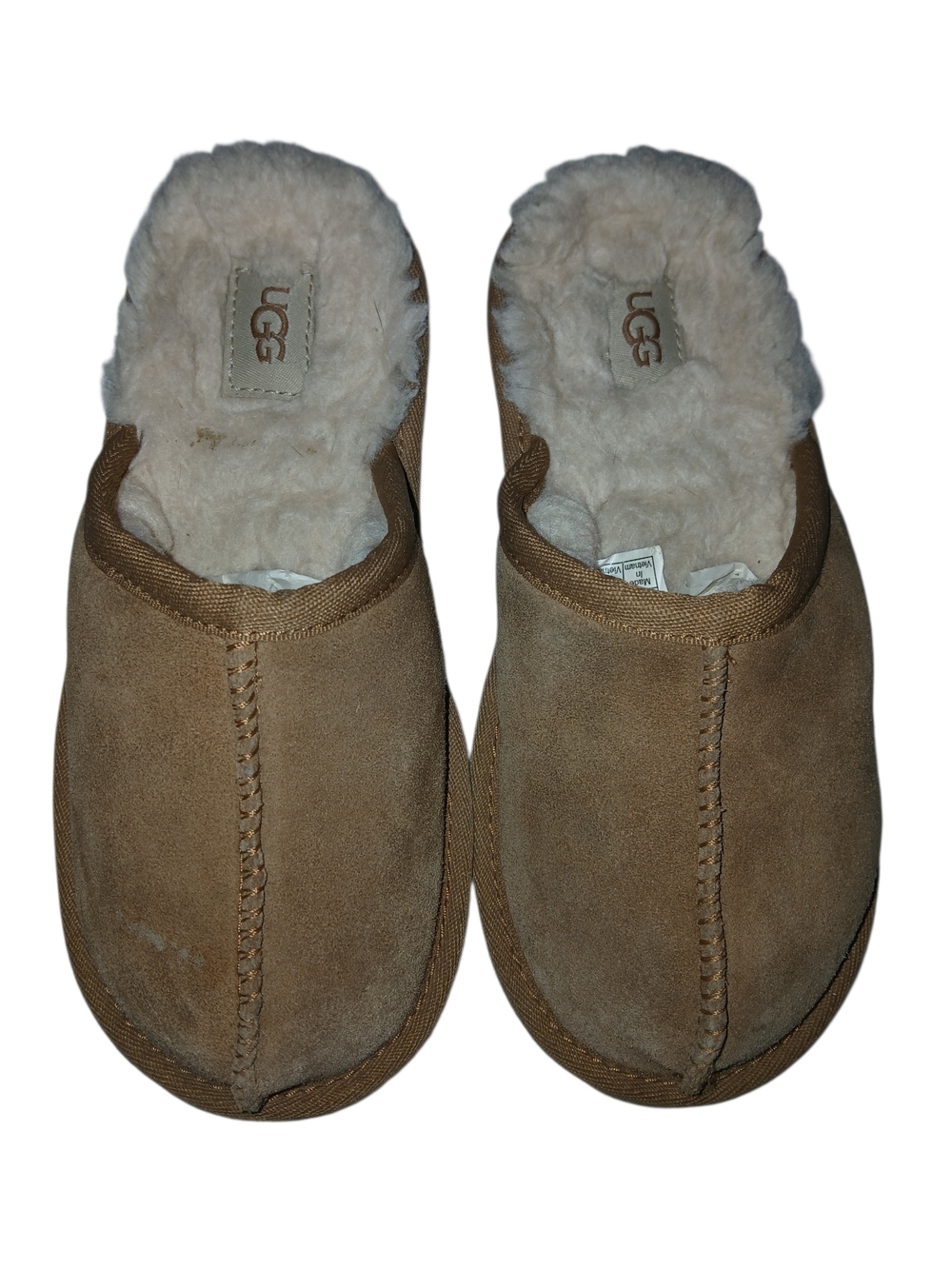 UGG AUSTRALIA KIDS "(UNISEX)"Chestnut Slip-On Shearling Lined Suede Clogs
